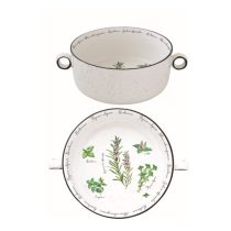 R2S.2208HERU Porcelántál füllel 20cm,Herbarium