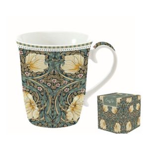 R2S.1101WILB Porcelánbögre 275ml, dobozban, William Morris, Black