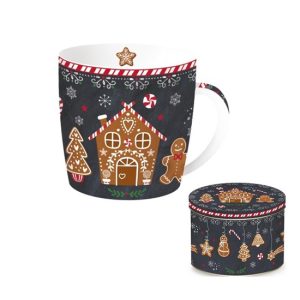 R2S.217GING Porcelánbögre 350ml, fémdobozban, Gingerbread