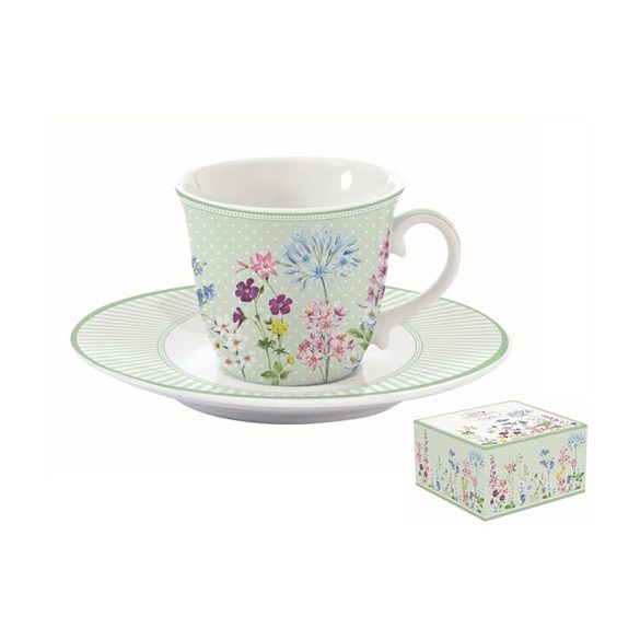 R2S.1106FLRA Porcelán teáscsésze+alj 200ml,dobozban,Floraison