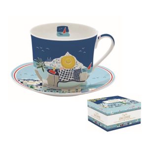 R2S.1454SEAD Porcelán reggelizőcsésze+alj 400ml, dobozban, Sea Dreams, Atmosphere