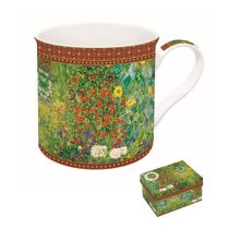   R2S.170KLI3 Porcelánbögre dobozban, 300ml, Klimt: Kert napraforgókkal