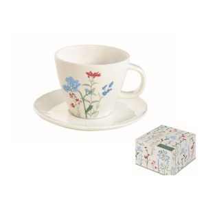 R2S.2204MILB Porceláncsésze+alj 250ml, dobozban, Mille Fleurs Blue