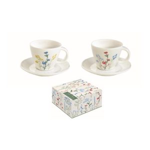 R2S.2205MILL Porcelán eszpresszócsésze+alj 120ml, dobozban, Mille Fleurs