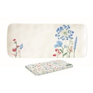 R2S.2209MILB Porcelántálca 36x15,5cm, dobozban, Mille Fleurs Blue