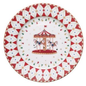 R2S.944CHWO Porcelán desszerttányér 19cm, Christmas Wonderland