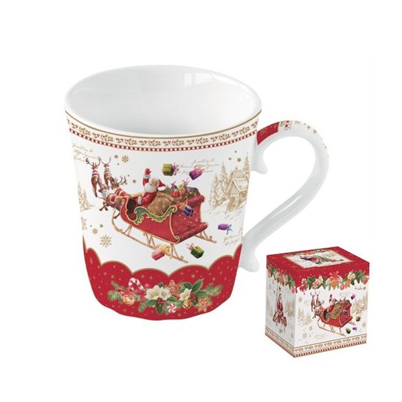 R2S.1234CHME Porcelánbögre 340ml, dobozban, Christmas Memories