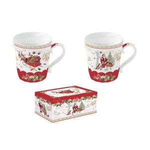 R2S.1235CHME Porcelán bögreszett 2db-os, 340ml, dobozban, Cristmas Memories