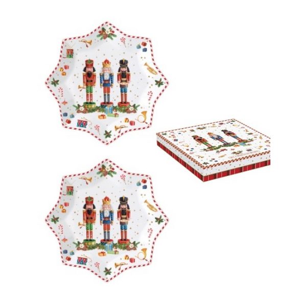 R2S.1001VNUT Porcelán desszerttányér 2 db-os szett, 20cm, dobozban, Vintage Nutcrackers