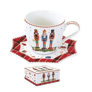 R2S.1012VNUT Porceláncsésze+alj, 250ml, dobozban, Vintage Nutcracker