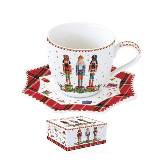 R2S.1012VNUT Porceláncsésze+alj, 250ml, dobozban, Vintage Nutcracker