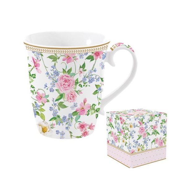 R2S.1101GAJO Porcelánbögre 275ml dobozban,Garden Joy