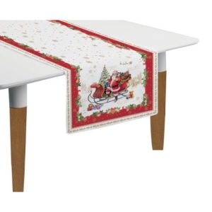 R2S.2631CHME Asztali futó 45x140cm, 2 db-os, 100% pamut, Christmas Memories