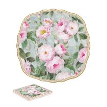   R2S.1176ROBL Porcelán desszerttányér 20cm dobozban,Roses in Bloom
