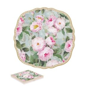 R2S.1176ROBL Porcelán desszerttányér 20cm dobozban,Roses in Bloom