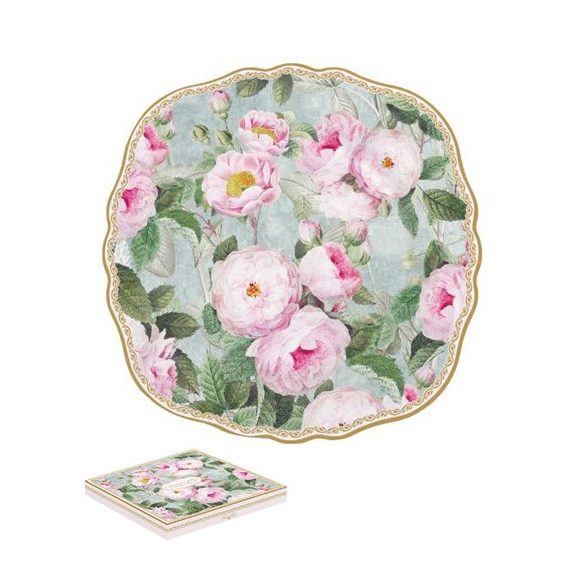 R2S.1176ROBL Porcelán desszerttányér 20cm dobozban,Roses in Bloom