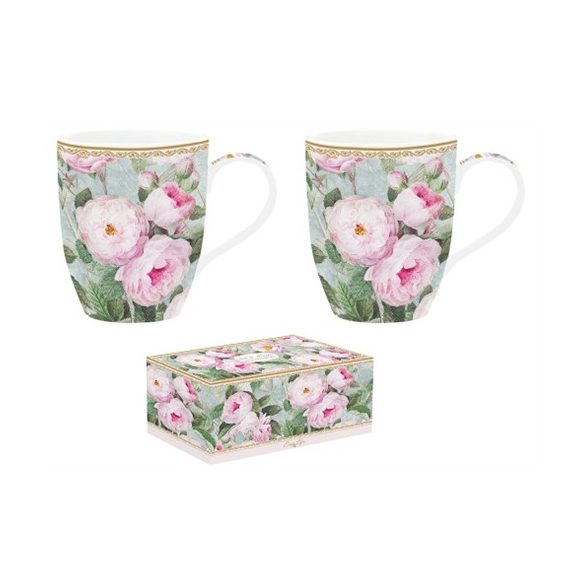 R2S.1457ROBL Porcelán bögreszett 2db-os 350ml dobozban,Roses in Bloom