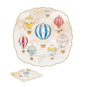 R2S.1176AIRB Porcelán desszerttányér 20cm dobozban,Air Balloons