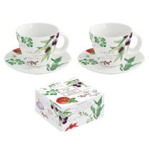   R2S.2205HOMK Porcelán eszpresszócsésze+alj 120ml dobozban,Home & Kitchen