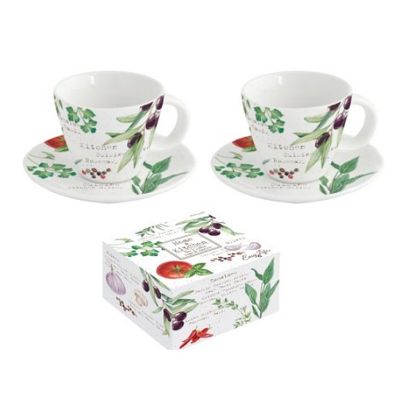 R2S.2205HOMK Porcelán eszpresszócsésze+alj 120ml dobozban,Home & Kitchen