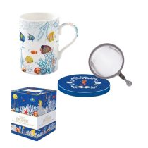   R2S.105AQRM Porcelán szűrősbögre tetővel 350ml dobozban,Aquarium, Atmosphere