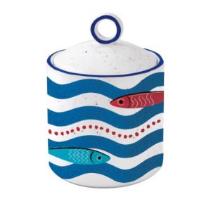 R2S.2211SARD Porcelán konyhai tároló 9x13cm,Sardine's Party