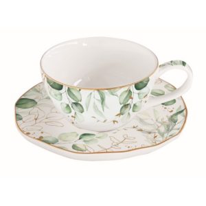 R2S.1589BOTQ Porcelán teáscsésze+alj 250ml,Botanique