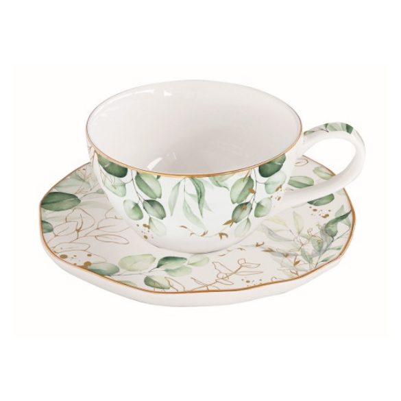 R2S.1589BOTQ Porcelán teáscsésze+alj 250ml,Botanique