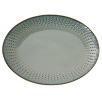 R2S.2771DROC Porcelántálca ovál 32x23cm,Drops Celadon