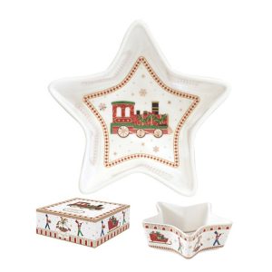 R2S.1323EXPR Porcelán csillagtál 15x5cm, dobozban, Polar Express