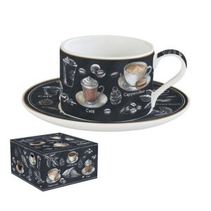 R2S.133BRST Porceláncsésze+alj 240ml, dobozban, Barista