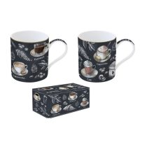   R2S.283BRST Porcelán bögreszett 2db-os, 350ml, dobozban, Barista