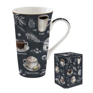 R2S.1462BRST Porcelánbögre 600ml, dobozban, Barista