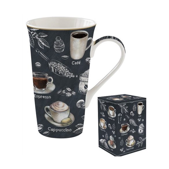 R2S.1462BRST Porcelánbögre 600ml, dobozban, Barista