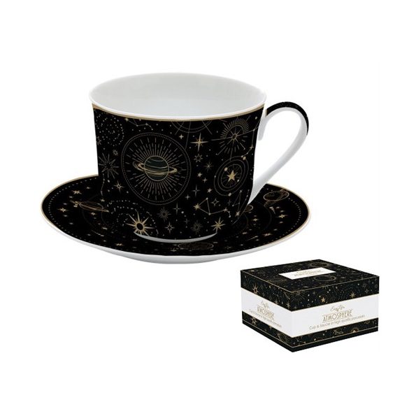 R2S.1454CELE Porcelán reggelizőcsésze+alj 400ml dobozban,Atmosphere, Celestial