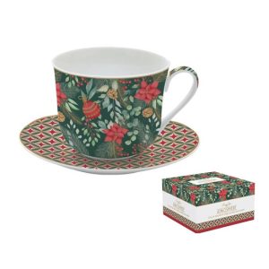 R2S.1454CJOY Porcelán reggelizőcsésze+alj 400ml dobozban,Atmosphere, Christmas Joy