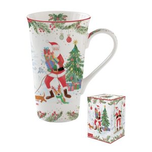 R2S.1462JOYF Porcelánbögre 600ml, dobozban, Joyful Santa