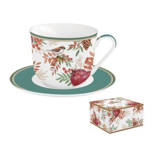 R2S.1182ASYM Porcelán reggelizőcsésze+alj 370ml dobozban, Autumn Symphony