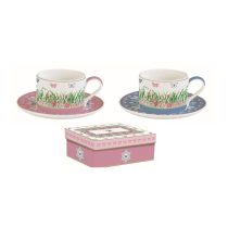   R2S.132SPAR Porceláncsésze+alj 240ml, 2 személyes, dobozban, Coffee Mania, Spring Parade
