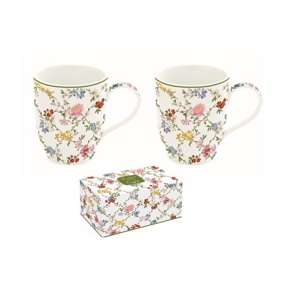 R2S.923GADR Porcelán bögreszett 2db-os, 350ml, dobozban, Garden Dreams