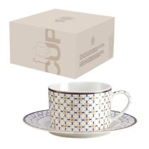   P.M.PM0124CHRL Porcelán teáscsésze+alj 220ml dobozban, Charles