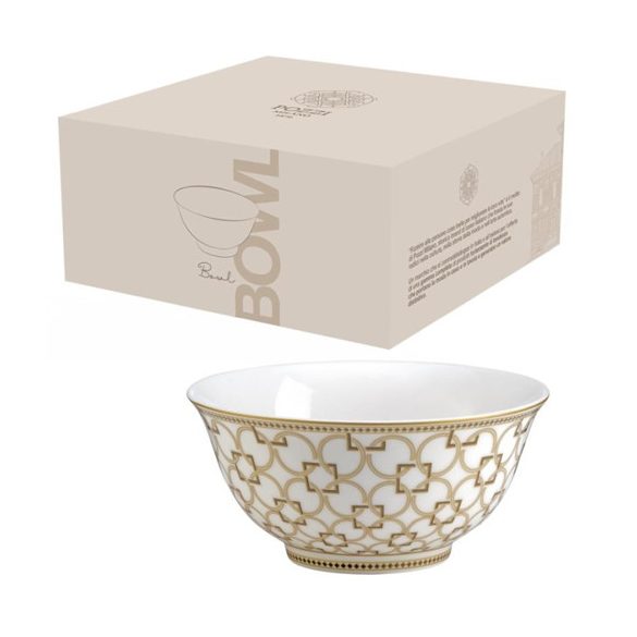 P.M.PM0130DECO Porcelántál 15cm, dobozban, Déco