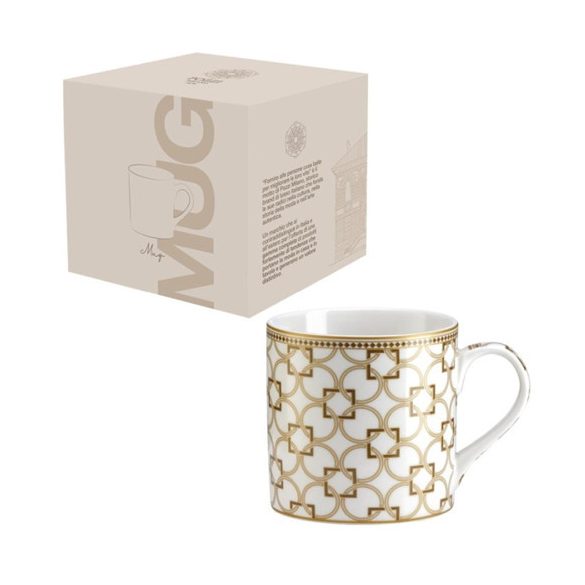 P.M.PM0123DECO Porcelánbögre 400ml, dobozban, Déco