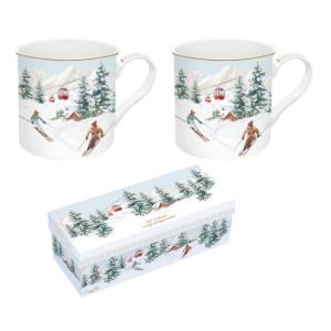 R2S.171CHAL Porcelán bögreszett 2db-os, 300ml, dobozban, Chalet