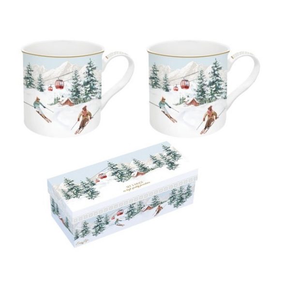 R2S.171CHAL Porcelán bögreszett 2db-os, 300ml, dobozban, Chalet