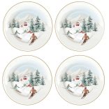 EASY LIFE - Porcelán desszertes tányér készlet 4db-os - CHALET