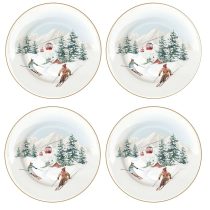   EASY LIFE - Porcelán desszertes tányér készlet 4db-os - CHALET