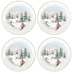 EASY LIFE - Porcelán desszertes tányér készlet 4db-os - CHALET