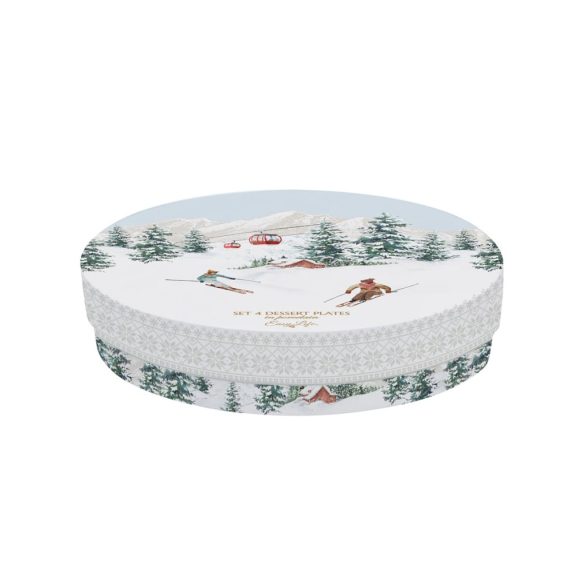 EASY LIFE - Porcelán desszertes tányér készlet 4db-os - CHALET