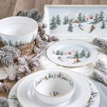 EASY LIFE - Porcelán desszertes tányér készlet 4db-os - CHALET